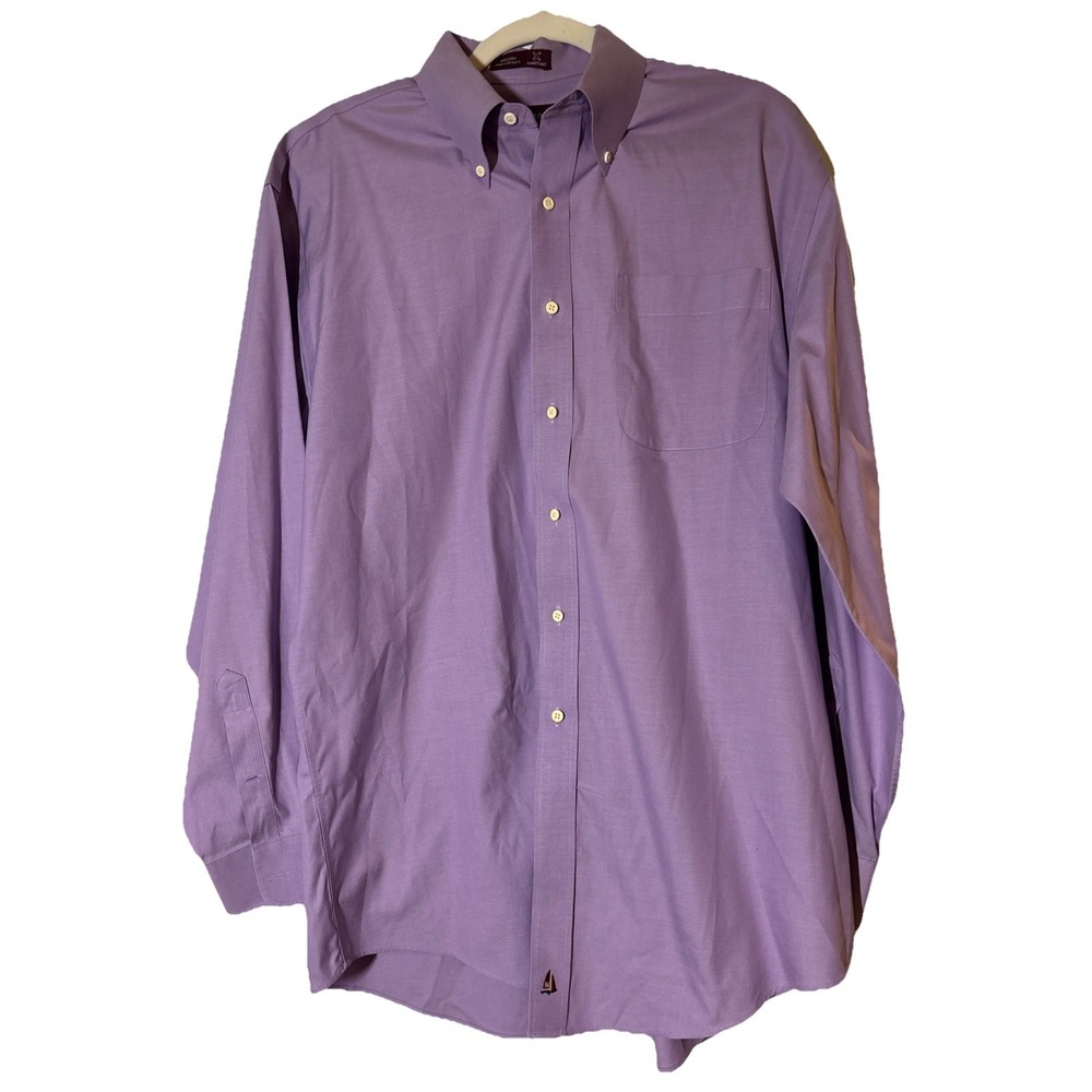 Nordstrom Smartcare Shirt Men's Purple Excellent Cotton Button Down 16-34